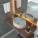 Ver imagem 1 de Kit Cuba Ov43 com Torneira Luxo 1195 Metal e Válvula Click 1 Polegada B e Sifão Pvc e Flexível Compa