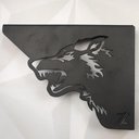 Ver imagem 6 de Par Mãos Francesas Ornamentada Lobo Preto Aço 20cm Industrial Zarg