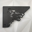 Ver imagem 4 de Par Mãos Francesas Ornamentada Lobo Preto Aço 20cm Industrial Zarg