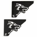 Ver imagem 1 de Par Mãos Francesas Ornamentada Lobo Preto Aço 20cm Industrial Zarg
