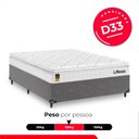 Ver imagem 5 de Cama Box Casal Cinza + Colchão Life D33 Pillow Top Branco 56x138x188cm - e-Shop Casa