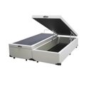 Ver imagem 2 de Cama Box Base Báu Casal Bipartido Sintético Branco. Blindado