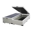 Ver imagem 2 de Cama Box Base Báu Casal Bipartido Sintético Branco. Blindado