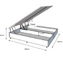 Ver imagem 3 de Cama Box Base Báu Casal Bipartido Sintético Branco. Blindado