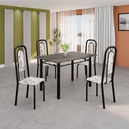 Conjunto Sala de Jantar com 4 Cadeiras Lara - 1