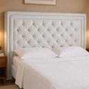 Ver imagem 1 de Cabeceira para Cama Box King 219cm Phili Facto Off White - Sallar Home