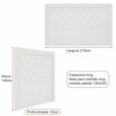 Ver imagem 2 de Cabeceira para Cama Box King 219cm Phili Facto Off White - Sallar Home
