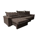 Ver imagem 7 de Sofá Retrátil e Reclinável 4,15m Cama inBox Big Fresh com SoftGel D40 Velupluma Café