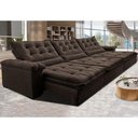 Ver imagem 1 de Sofá Retrátil e Reclinável 4,15m Cama inBox Big Fresh com SoftGel D40 Velupluma Café