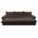 Ver imagem 5 de Sofá Retrátil e Reclinável 4,15m Cama inBox Big Fresh com SoftGel D40 Velupluma Café