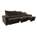 Ver mais imagens de Sofá Retrátil e Reclinável 4,15m Cama inBox Big Fresh com SoftGel D40 Velupluma Café