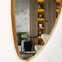 Ver imagem 3 de Espelho Decorativo Organico 100x70 com Borda Moldura em Lamina de Madeira Grande
