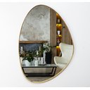 Ver imagem 2 de Espelho Decorativo Organico 100x70 com Borda Moldura em Lamina de Madeira Grande