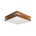 Ver imagem 1 de Plafon Madeira Mdf Led Quadrado Imbuia 40cm - 3040/40