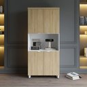 Ver imagem 6 de Armário Alto Estante para Escritório com 4 Portas e Prateleiras 80 x 45 x 160 cm F5 Office