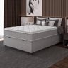 Cama Box Baú Casal Colchão Molas Ensacadas Pillow Top Perfect 138x188x74cm Cinza/Branco Umaflex - 1