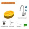 Kit Cuba Ov43 com Torneira Luxo 1195 Metal e Válvula Click 1 Polegada G e Sifão Pvc e Flexível Compa - 3