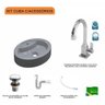 Kit Cuba Ov43 com Torneira Luxo 1195 Metal e Válvula Click 1 Polegada G e Sifão Pvc e Flexível Compa - 3