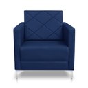 Ver imagem 3 de Kit 2 Poltrona Helena Decorativa Clinica e Recepção:azul Marinho