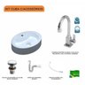 Kit Cuba Ov43 com Torneira Luxo 1195 Metal e Válvula Click 1 Polegada G e Sifão Pvc e Flexível Compa - 3