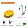 Kit Cuba Ov43 com Torneira Luxo 1195 Metal e Válvula Click 1 Polegada G e Sifão Cromado e Flexível C - 3