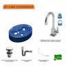 Kit Cuba Ov43 com Torneira Luxo 1195 Metal e Válvula Click 1 Polegada G e Sifão Cromado e Flexível C - 3