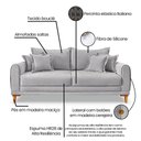 Ver imagem 7 de Sofá Logan 2 Lugares 1,60 Boucle - Lucadi Home