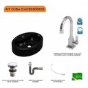 Ver imagem 3 de Kit Cuba Ov43 com Torneira Luxo 1195 Metal e Válvula Click 1 Polegada G e Sifão Cromado e Flexível C