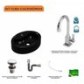 Kit Cuba Ov43 com Torneira Luxo 1195 Metal e Válvula Click 1 Polegada G e Sifão Cromado e Flexível C - 3