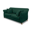 Ver imagem 1 de Sofá Decorativo 220cm 3 Lugares com 4 Almofadas Armstrong Veludo Verde Floresta - Gran Belo