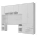 Ver imagem 2 de Quarto Modulado Queen com Guarda-roupas Maleiro e Cabeceira Alpes Master Luciane Móveis