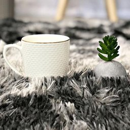 Tapete Felpudo Peludo Para Sala E Quarto - Casen Cor:Cinza Mesclado - 2