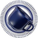 Ver imagem 1 de Jogo Pratos Rasos e Xicaras 12 Peças Biona Colb Oxford® Cerâmica