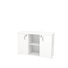 Armário Credenza Escritório Baixo Semiaberto Portas C/chave Netmobil - Branco - 5