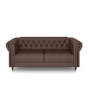 Ver imagem 6 de Conjunto de Sofá Sala de Estar Stanford Chesterfield 2 e 3 Lugares 200cm/260cm Pés Madeira Couro Mar
