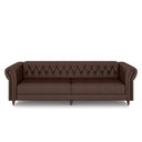Ver imagem 7 de Conjunto de Sofá Sala de Estar Stanford Chesterfield 2 e 3 Lugares 200cm/260cm Pés Madeira Couro Mar
