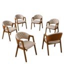 Ver imagem 2 de Kit 6 Poltronas Lithi Estofadas Linho Marfim Durango Macau & Botones