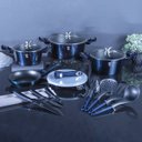 Ver mais imagens de Jogo Panelas e Utensílios de Cozinha Tripla Camada de Mármore 22 Peças Berlinger Haus