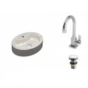 Ver imagem 2 de Kit Cuba Ov43 com Torneira Luxo 1195 e Válvula Click 1 Polegada G Compace