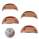 Ver imagem 1 de Puxador Concha Lisa Cobre Brilhante Gruppa 64mm 4 Unidades