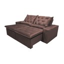 Ver imagem 6 de Sofá Retrátil Design 150m Tecido Suede de Alta Qualidade Reclinável 2 Módulos Milão Marrom