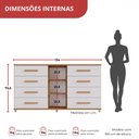 Ver imagem 7 de Cômoda com Nicho 8 Gavetas Carol Freijó e Off White Batrol