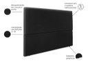Ver imagem 3 de Cabeceira Cama Box Reta King 195cm Luna Corino C/frame Preto