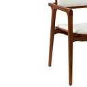 Ver imagem 4 de Cadeira para Mesa de Jantar Spears 56cm Madeira Maciça com Braço | Linho Off White - Sallar Home