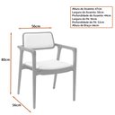 Ver imagem 3 de Cadeira para Mesa de Jantar Spears 56cm Madeira Maciça com Braço | Linho Off White - Sallar Home