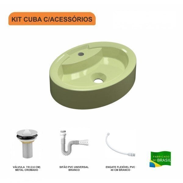 Kit Cuba OV43 com Válvula 1 Polegada e Sifão Pvc e Flexível Compace - 3