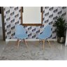 Conjunto de Mesa Dobrável Retrátil 1,40 Branco/Noronha + 2 Cadeiras Eiffel - Azul Claro - 3