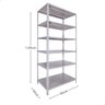 Estante de Aço 195x42x92c Multiuso Organizadora 6 Prateleiras - 2
