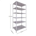 Ver imagem 2 de Estante de Aço 195x42x92c Multiuso Organizadora 6 Prateleiras