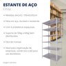 Estante de Aço 195x42x92c Multiuso Organizadora 6 Prateleiras - 3